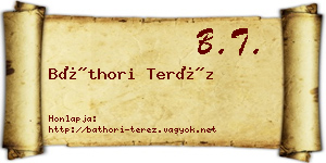 Báthori Teréz névjegykártya